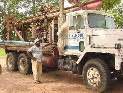Water Well Drilling Truck in Yendi December 2000